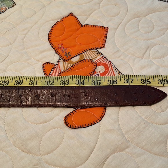 Brown leather belt - Picture 4 of 4